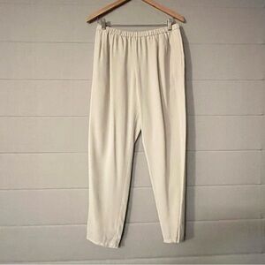 Eileen Fisher - Silk Ankle Pants - Ivory - Size Petite Large